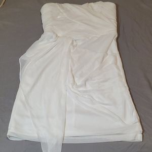 My Michelle strapless white dress